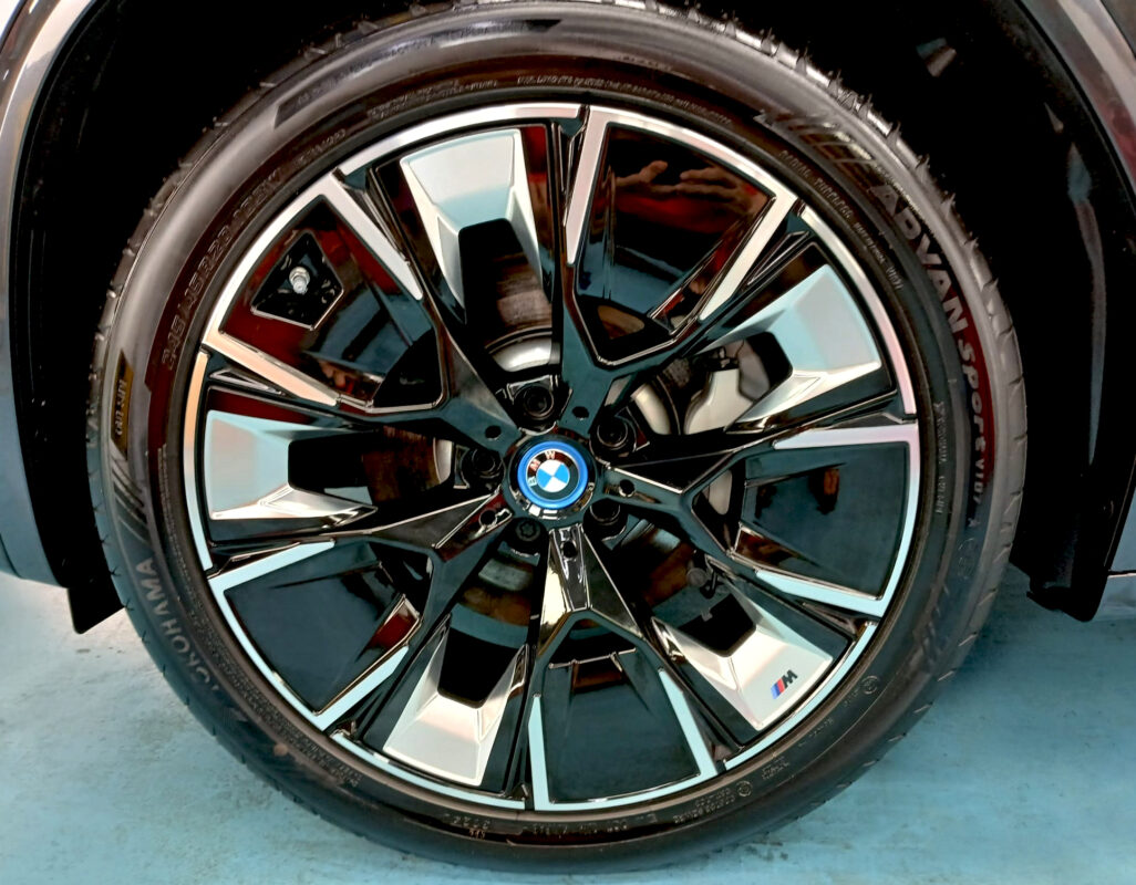 The BMW iX3, finished and ready for collection.