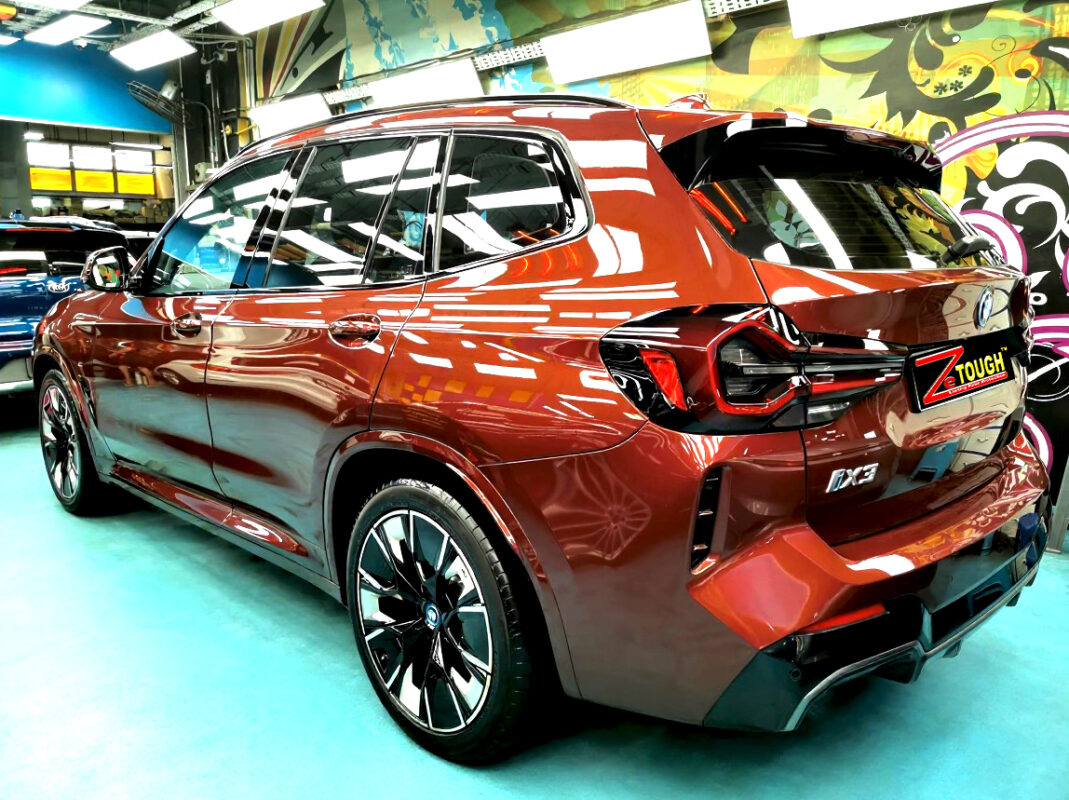The BMW iX3 after its ZeTough coating.