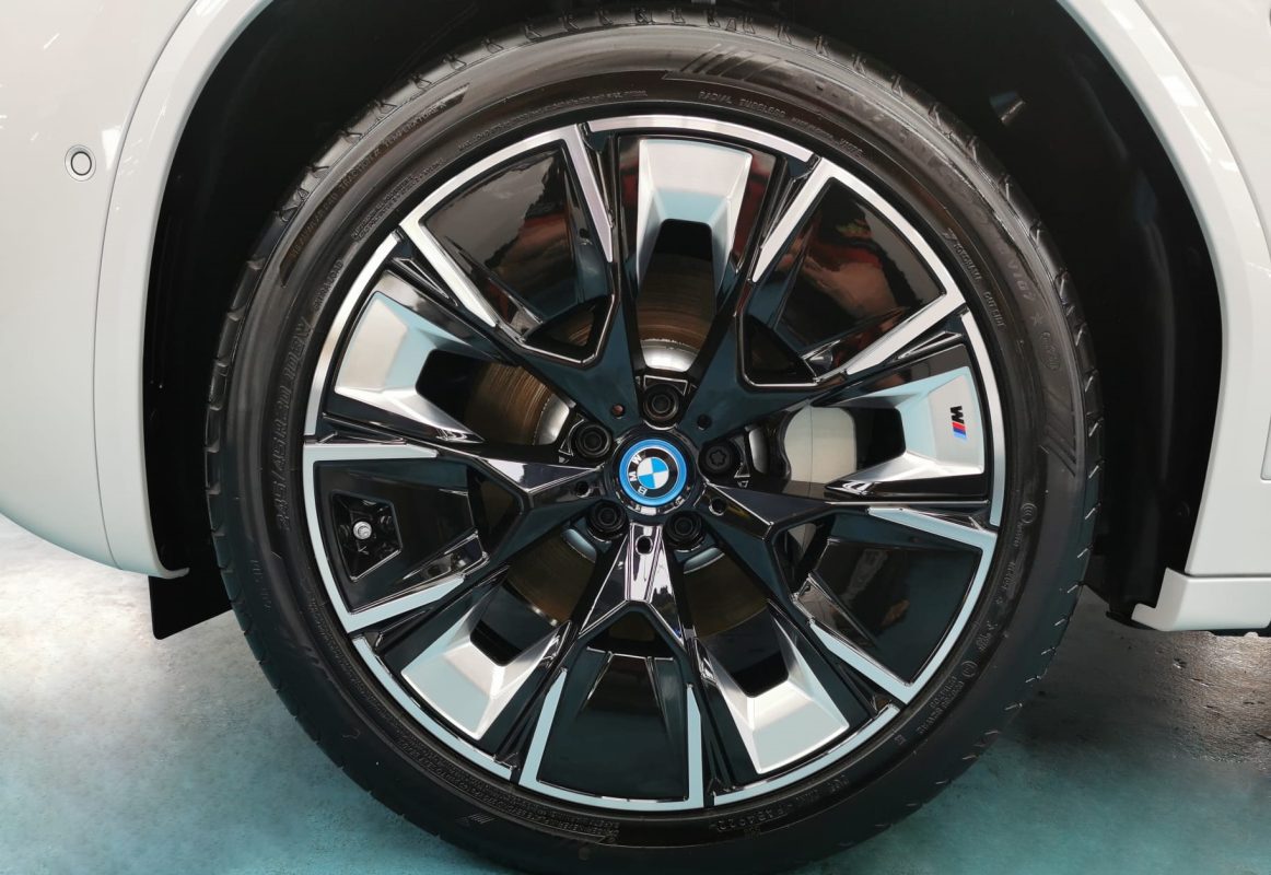 The BMW iX3, finished and ready for collection.