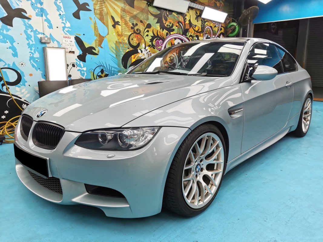 The BMW M3 as it arrived at Revol Carz before the respray.