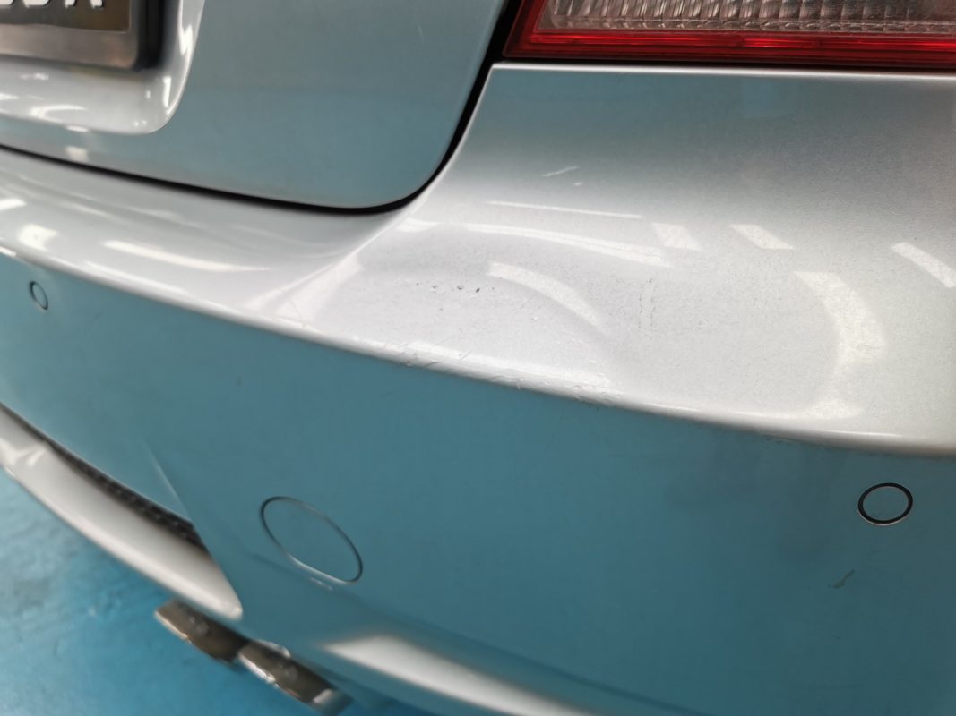 The BMW M3 from another angle at intake.