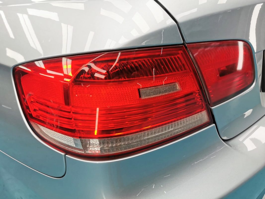 A finished detail of the resprayed BMW M3.