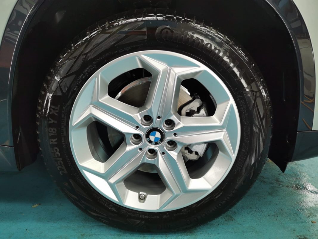 The BMW X1, finished and ready for collection.
