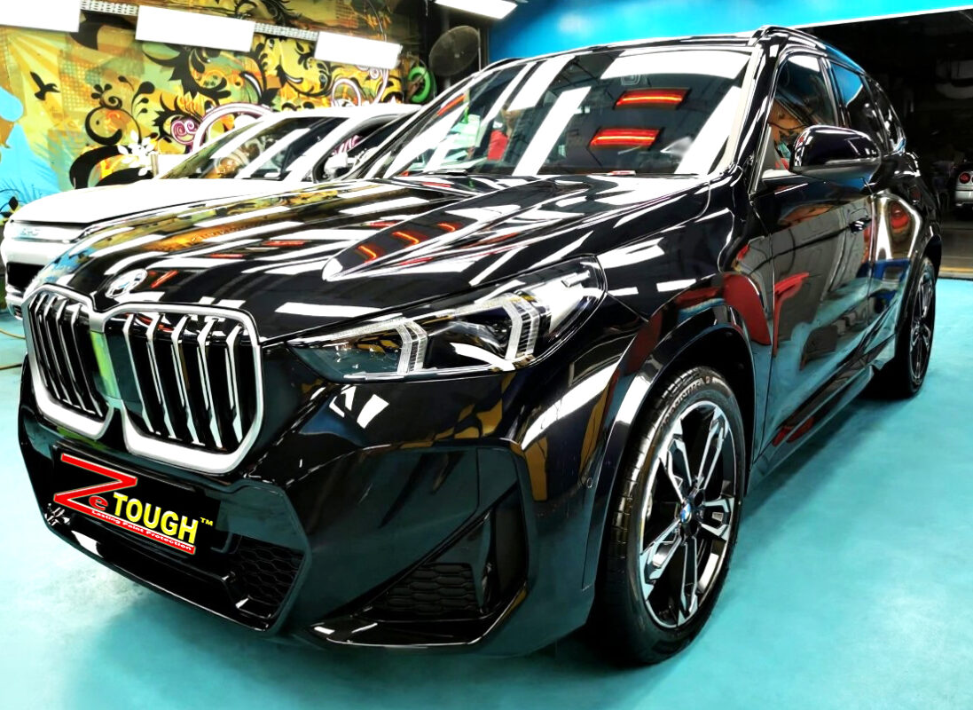 BMW X1, glossy after its ZeTough Ceramic coating.