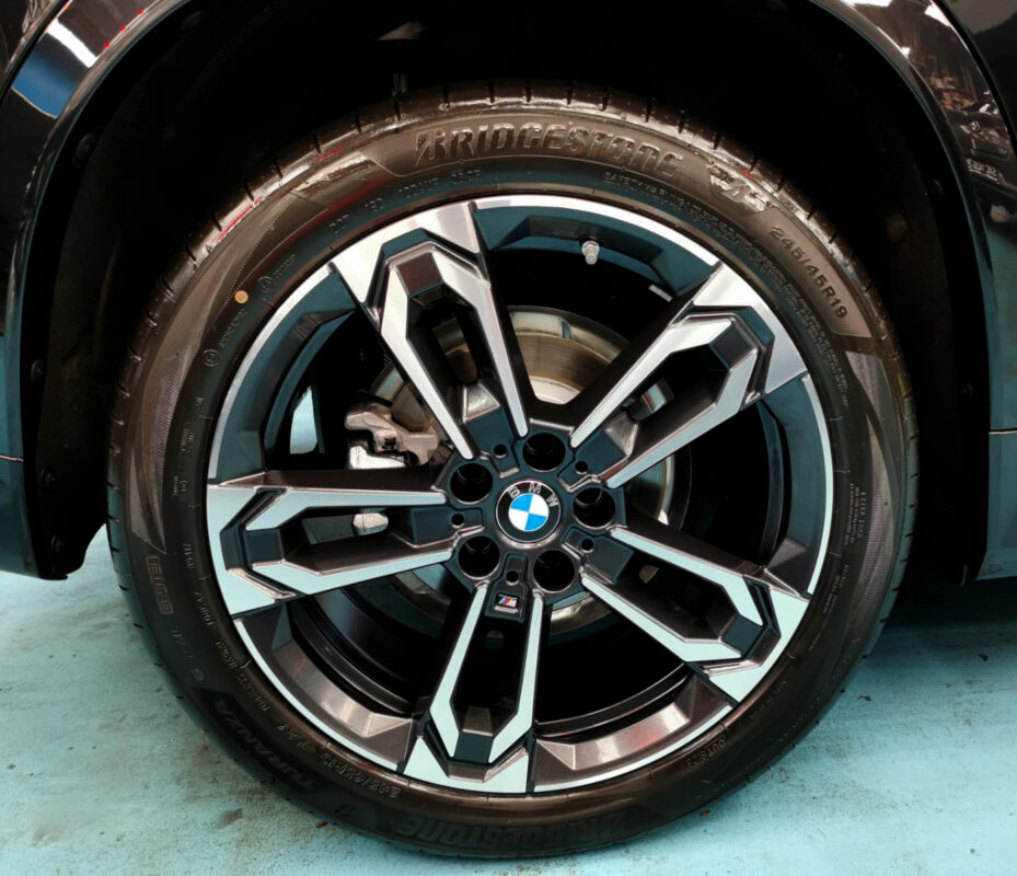 The BMW X1 with its fresh, coated finish.