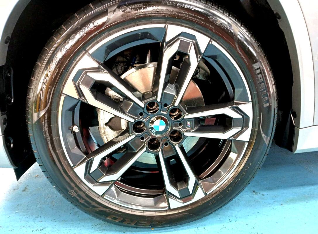 The BMW X1 with its fresh, coated finish.