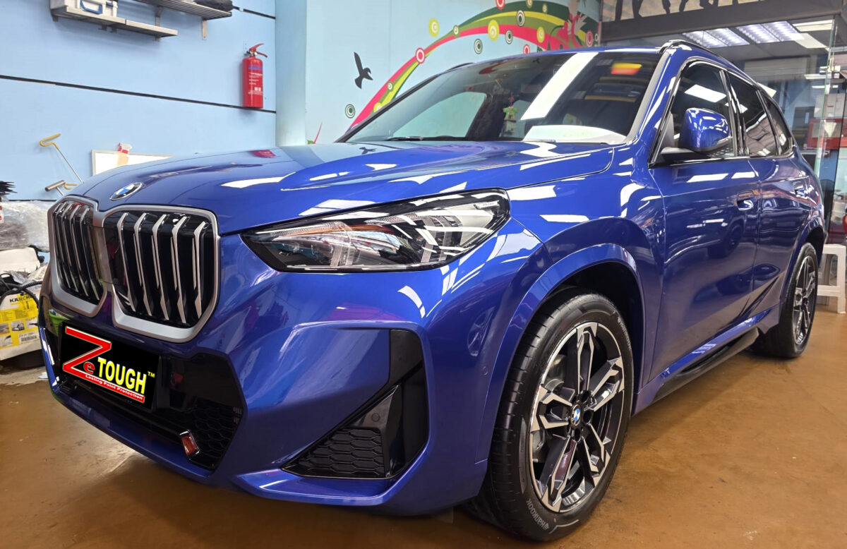 BMW X1, glossy after its ZeTough Ceramic coating.