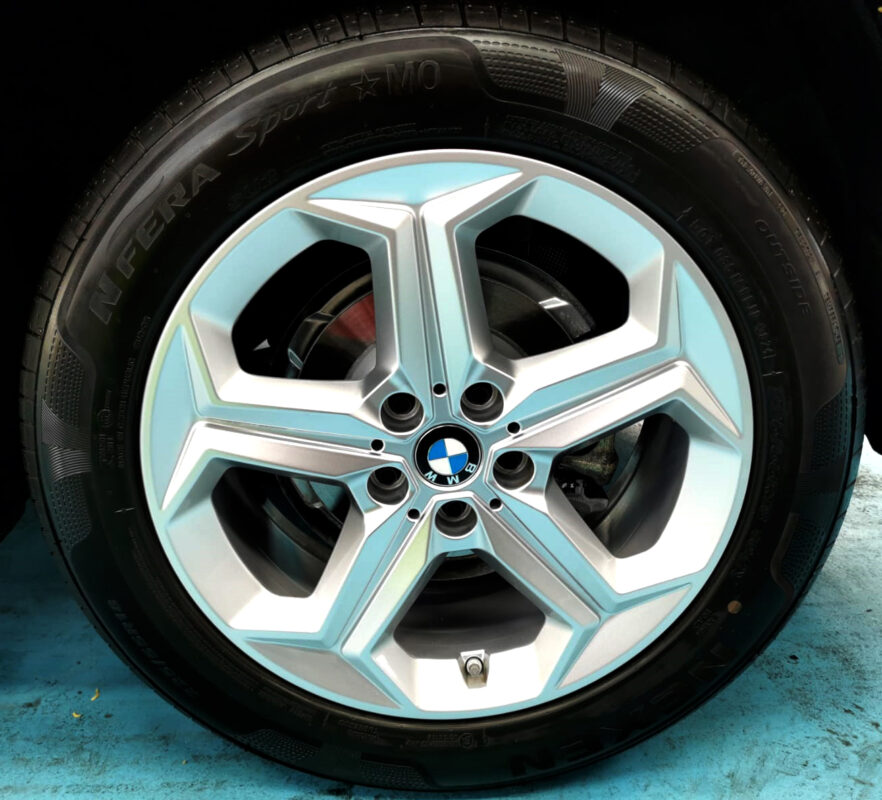 The BMW X1, finished and ready for collection.