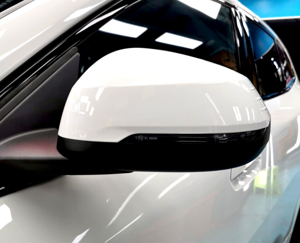 Side panel of the BMW X2 with the ceramic finish locked in.