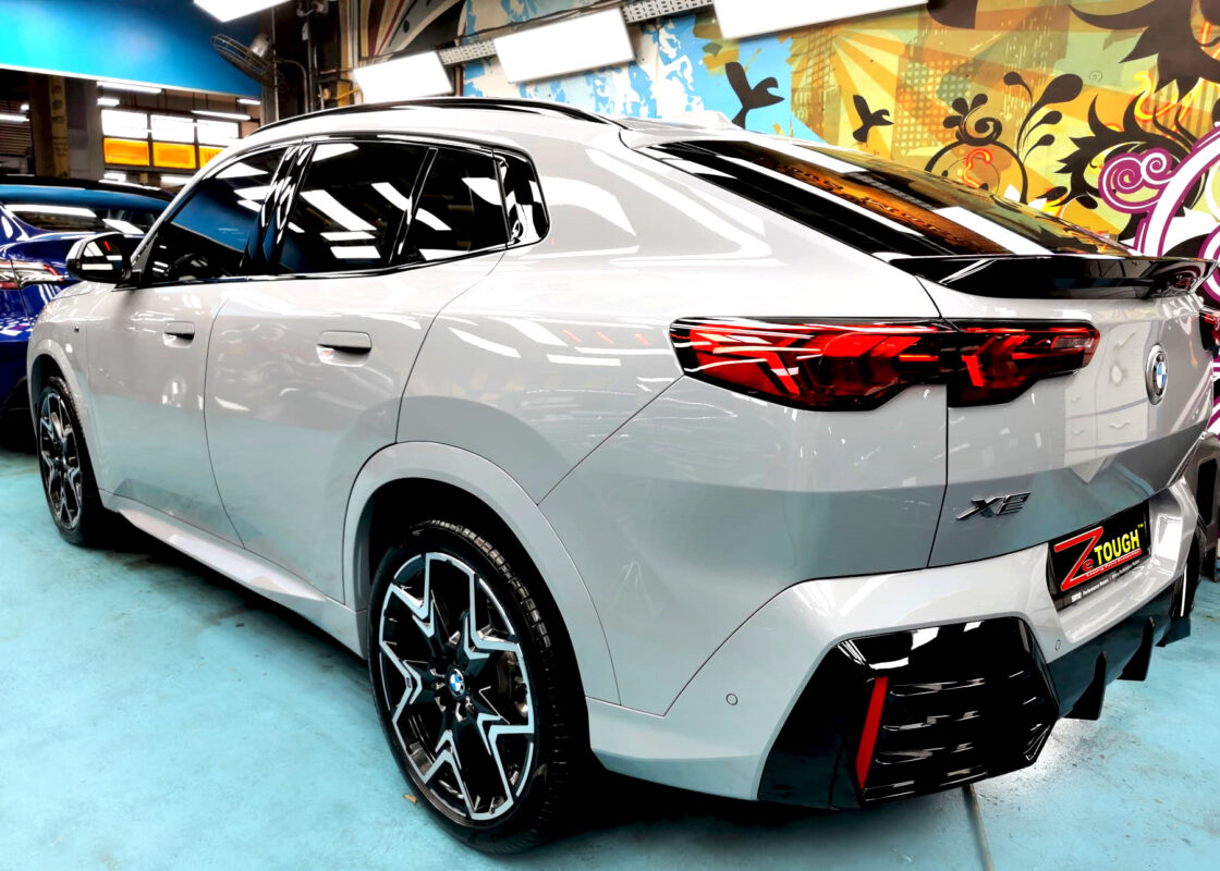 The finished BMW X2, glossy and protected.