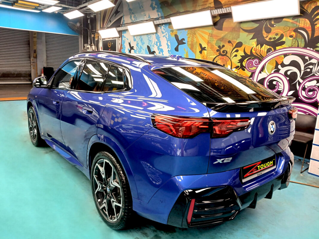 Side panel of the BMW X2 with the ceramic finish locked in.