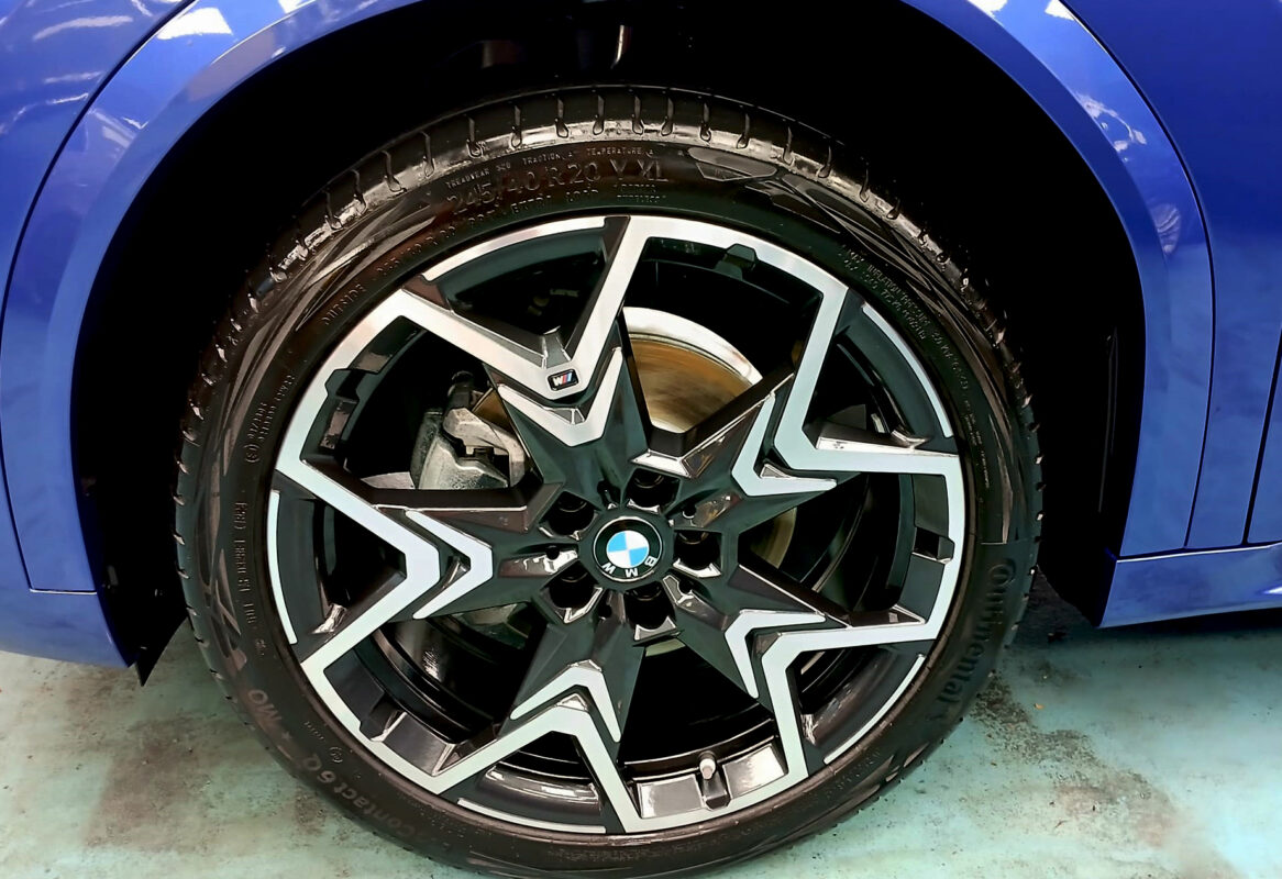 Rear quarter of the BMW X2, glossy and protected.