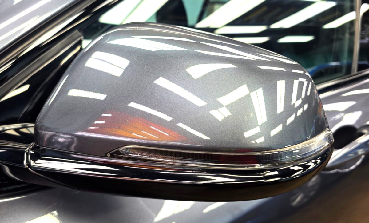 Side panel of the BMW X2 with the ceramic finish locked in.