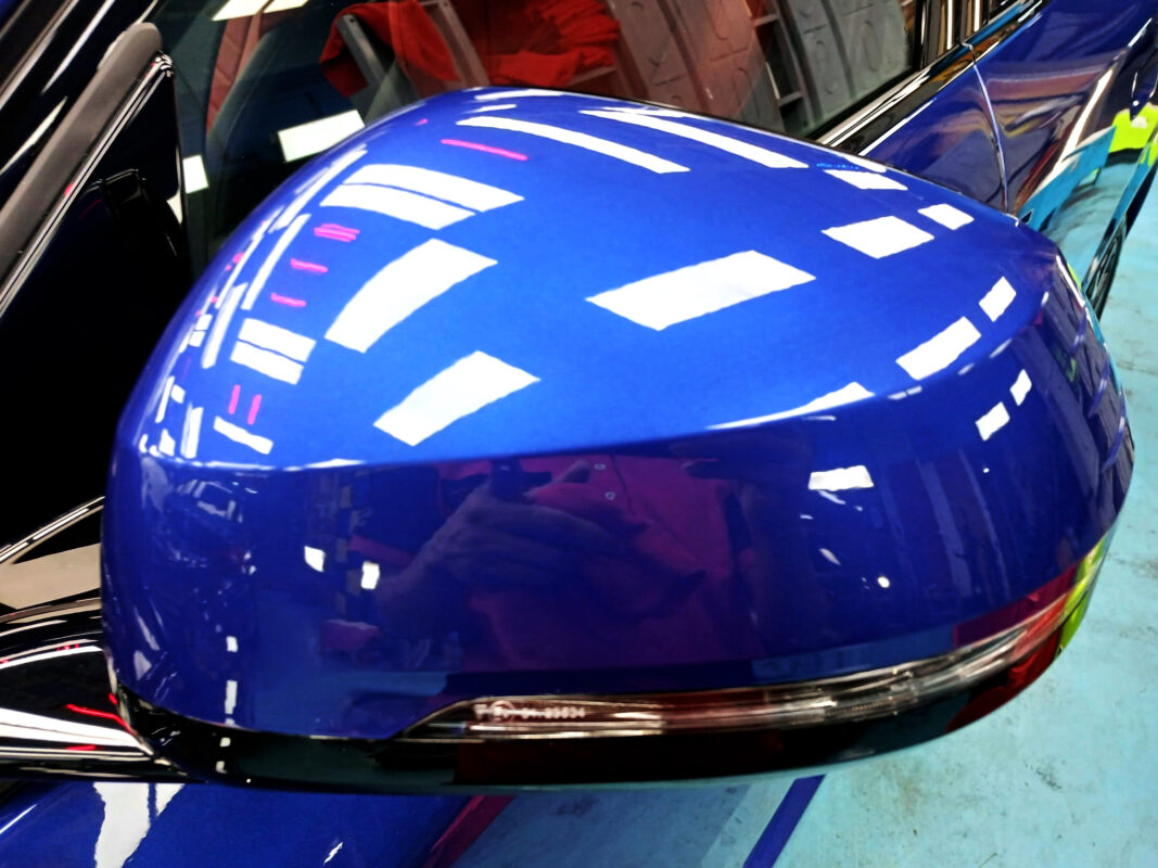 Side panel of the BMW X2 with the ceramic finish locked in.