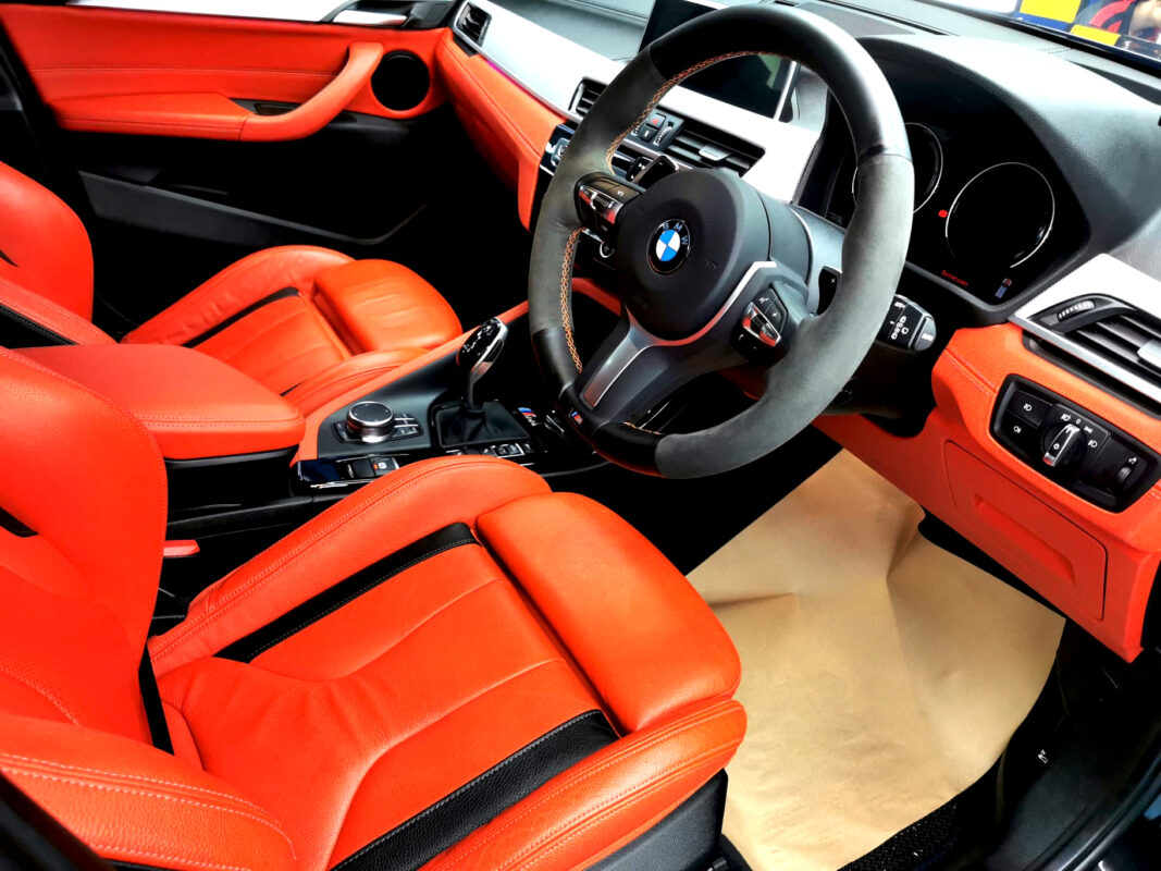 The BMW X2's protected, high-gloss finish.