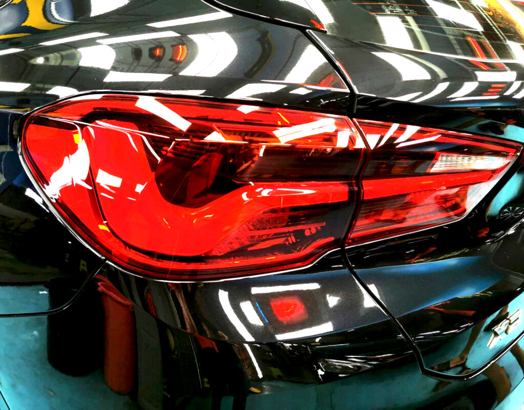 The finished BMW X2, glossy and protected.