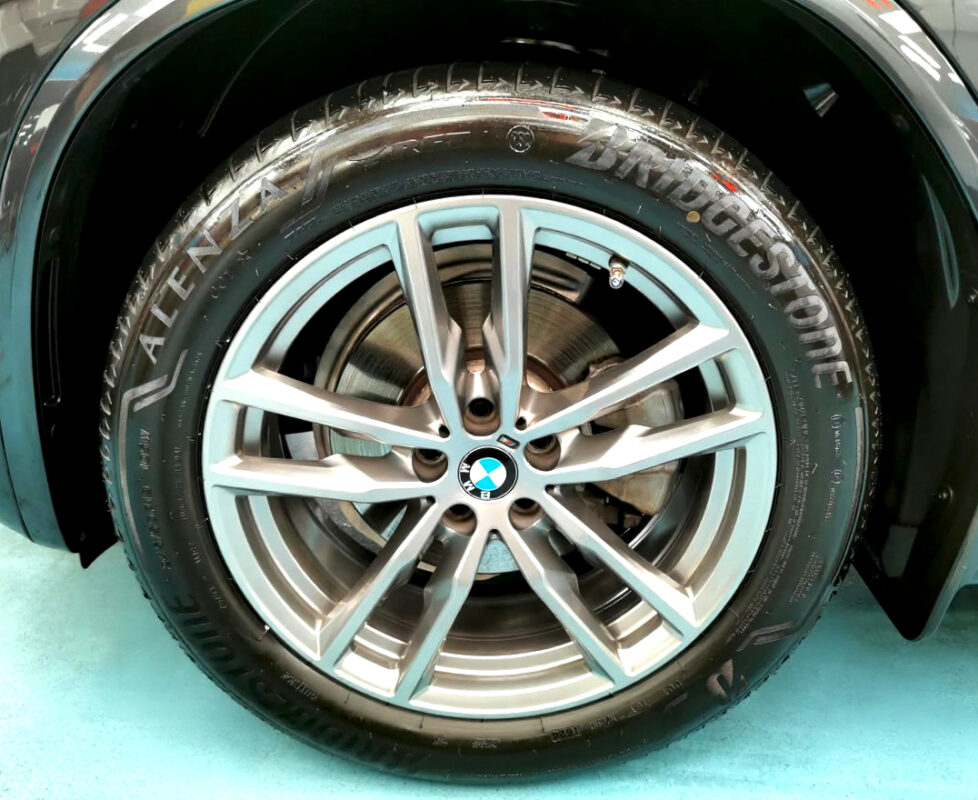 The BMW X3 with its fresh, coated finish.