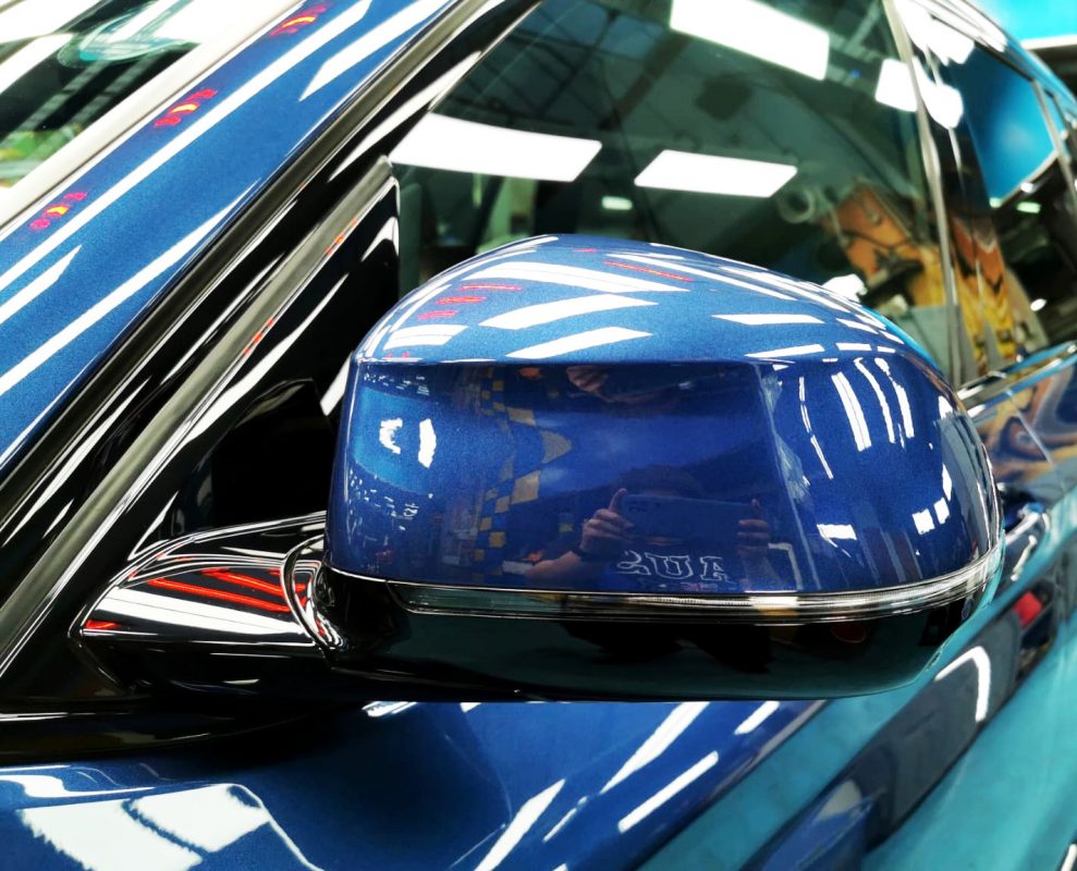 Side panel of the BMW X3 with the ceramic finish locked in.