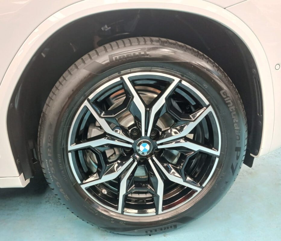 Rear quarter of the BMW X3, glossy and protected.