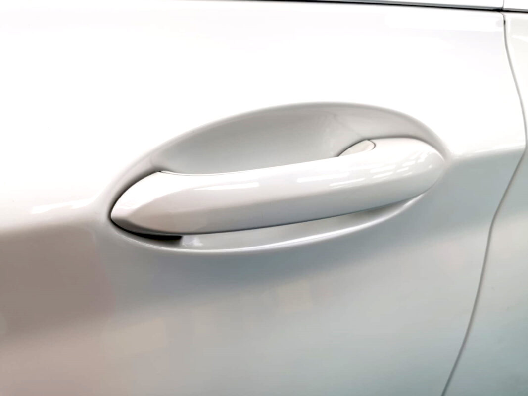 Front three-quarter view of the BMW X3 after coating.