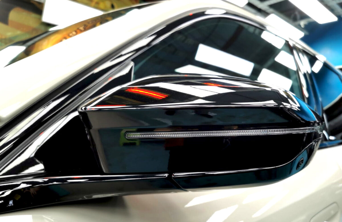 Side panel of the BMW X3 with the titanium finish locked in.