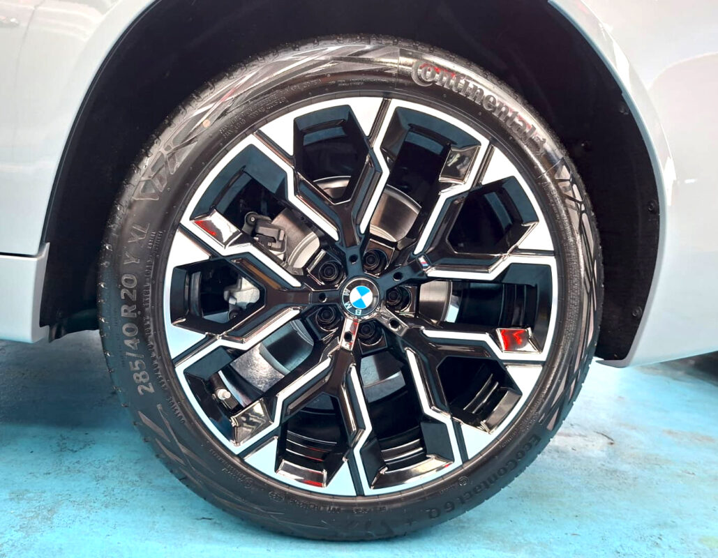The BMW X3 with its fresh, coated finish.
