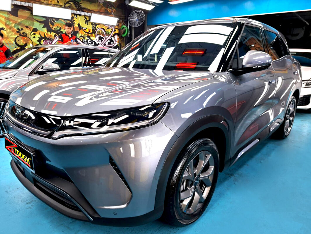 BYD Atto 2, glossy after its ZeTough Ceramic coating.