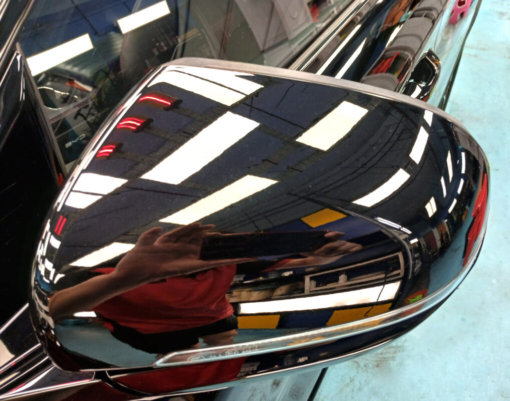 Side panel of the BYD ATTO 3 with the ceramic finish locked in.