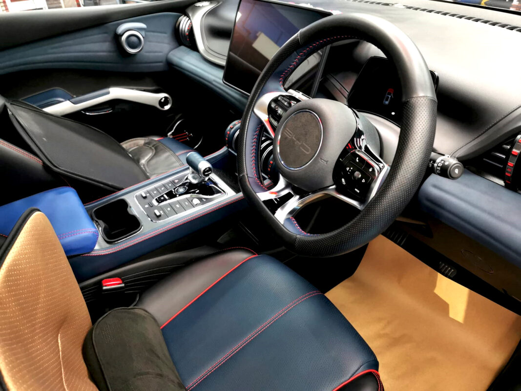 The BYD Atto 3's protected, high-gloss finish.