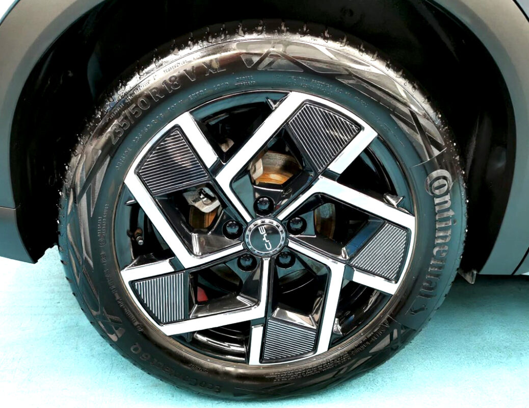 The BYD Atto 3 with its fresh, coated finish.