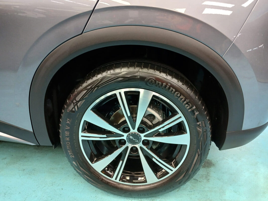 The BYD ATTO 3, finished and ready for collection.