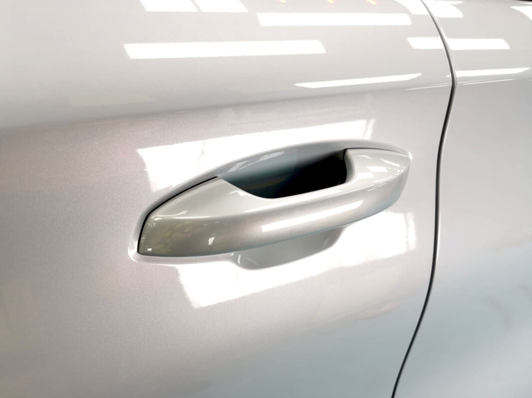 Front three-quarter view of the BYD Atto 3 after coating.