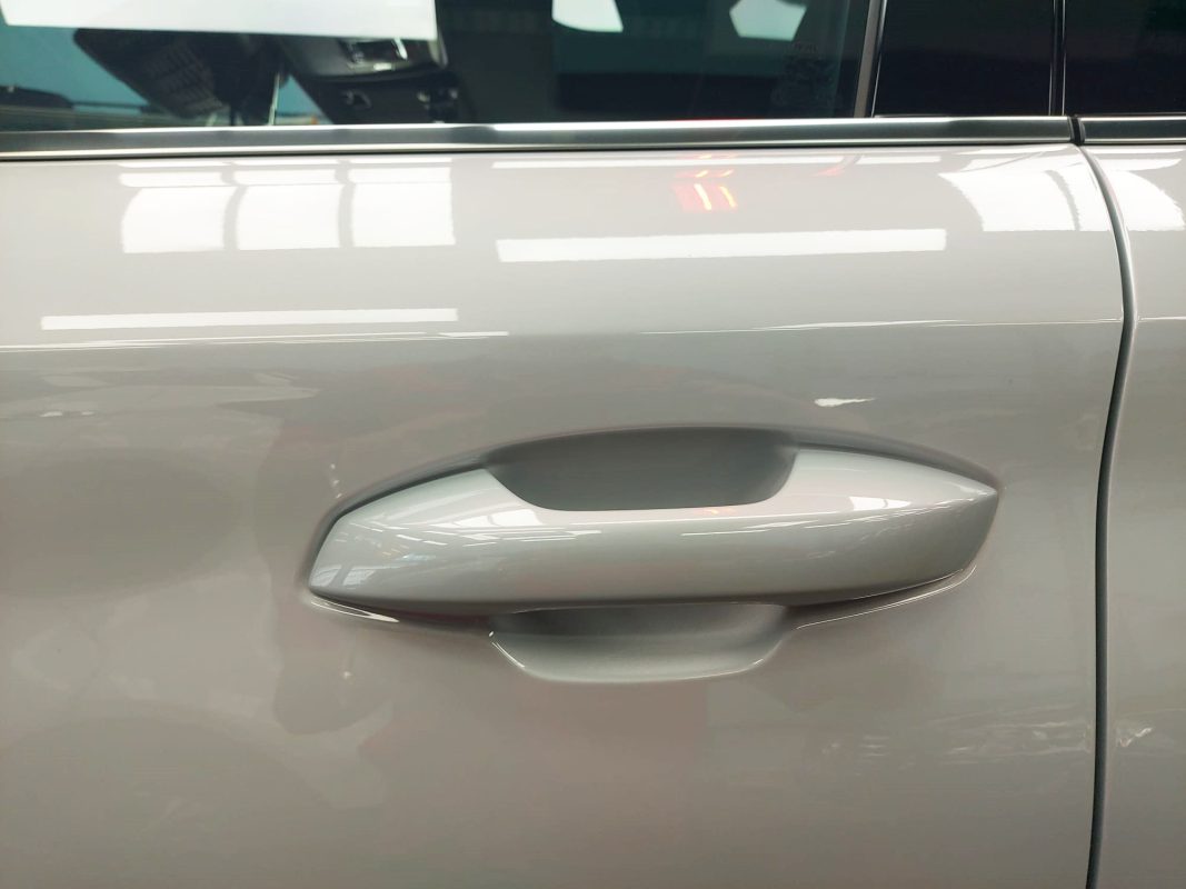 Side panel of the Atto 3 with the ceramic finish locked in.