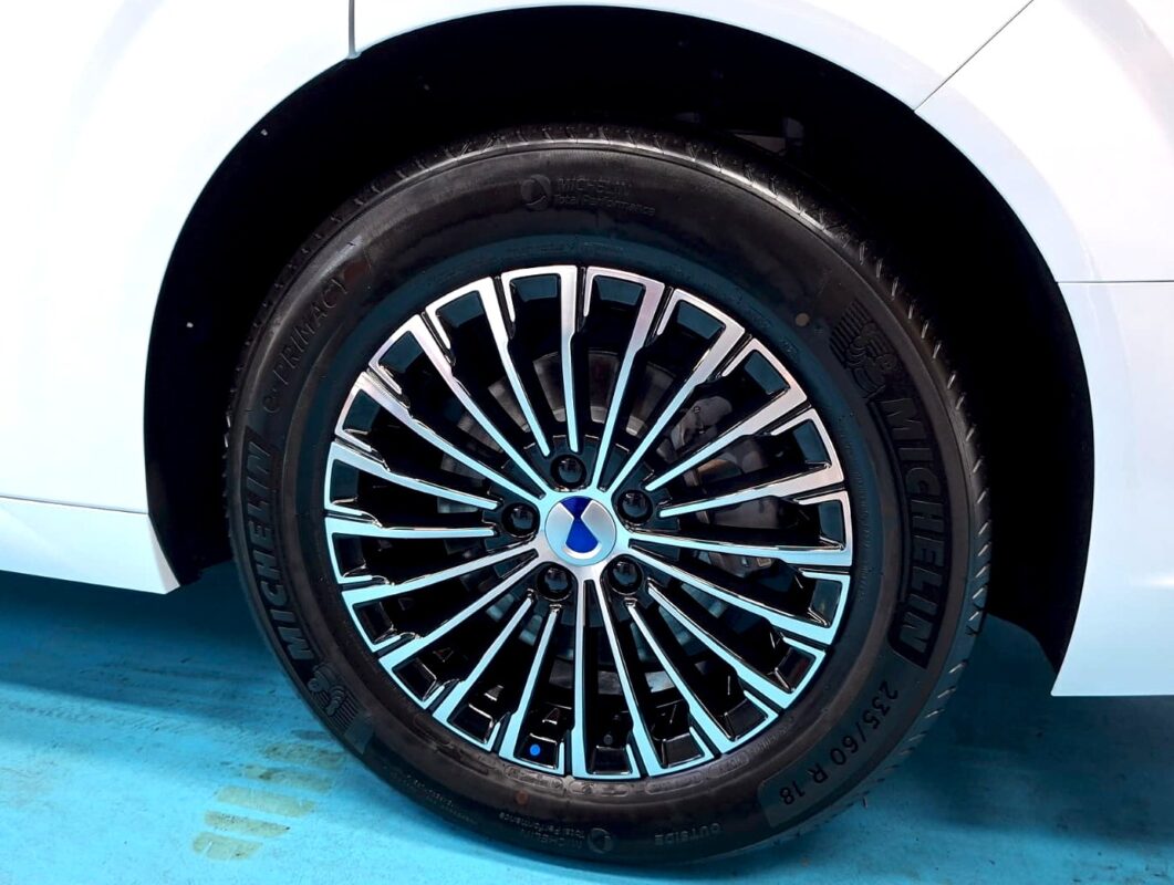 The BYD Denza D9 with its fresh, coated finish.