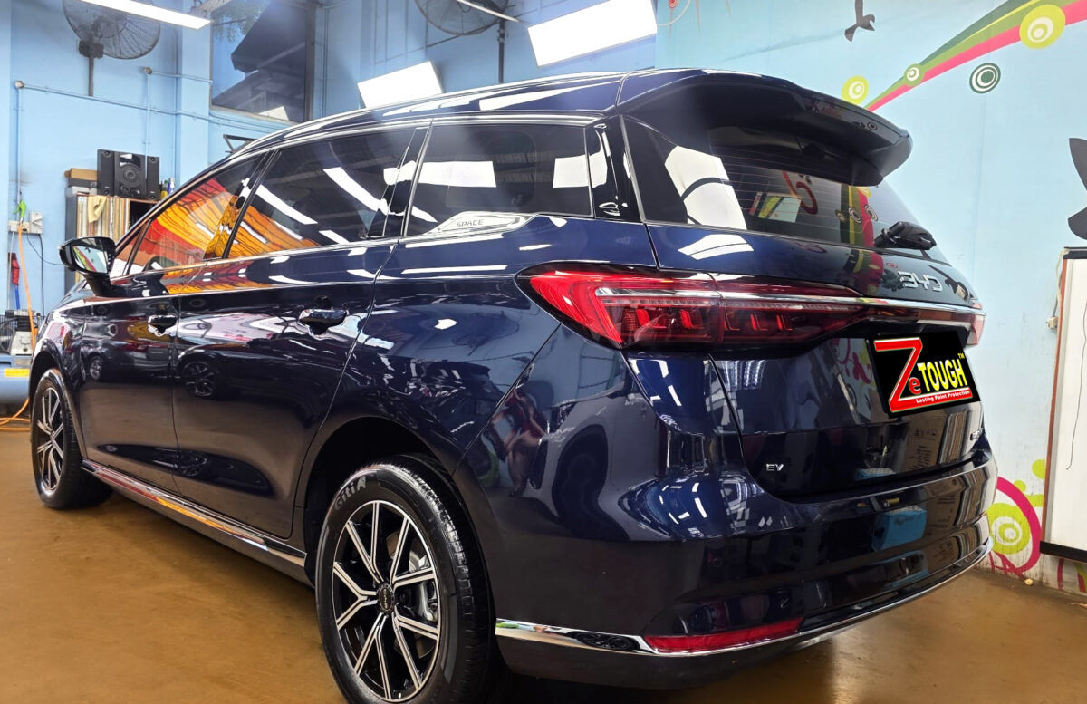 The BYD M6 after its ZeTough coating.