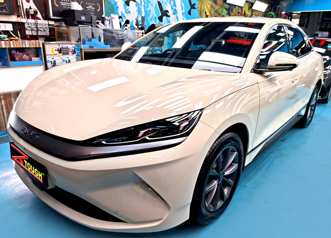 BYD Seal 6, glossy after its ZeTough Ceramic coating.