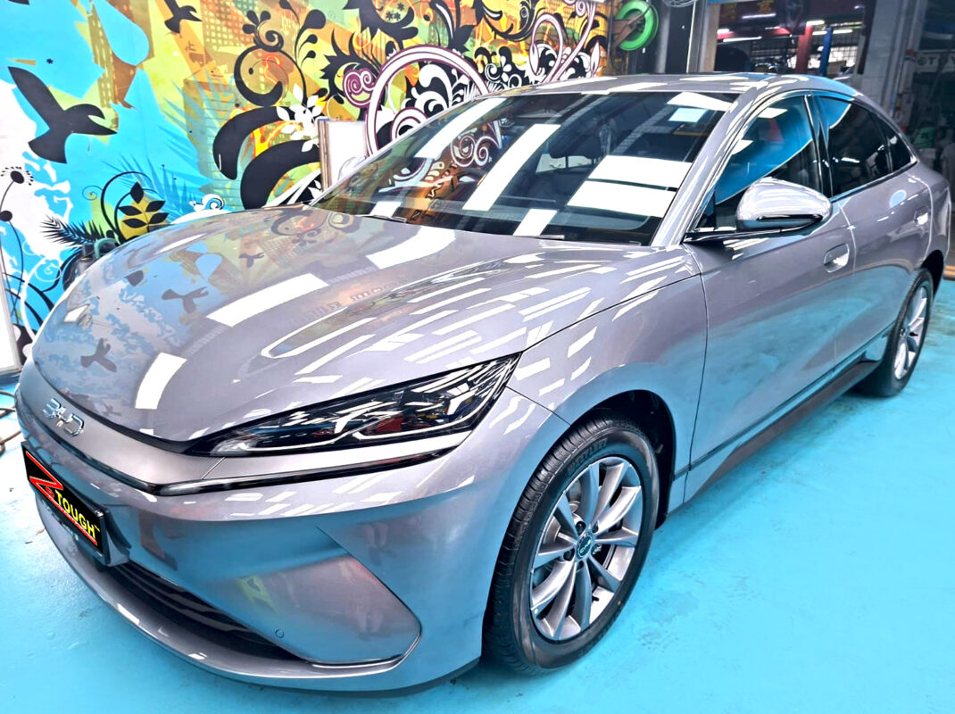 BYD Seal 6, glossy after a full groom and ZeTough Ceramic coating.