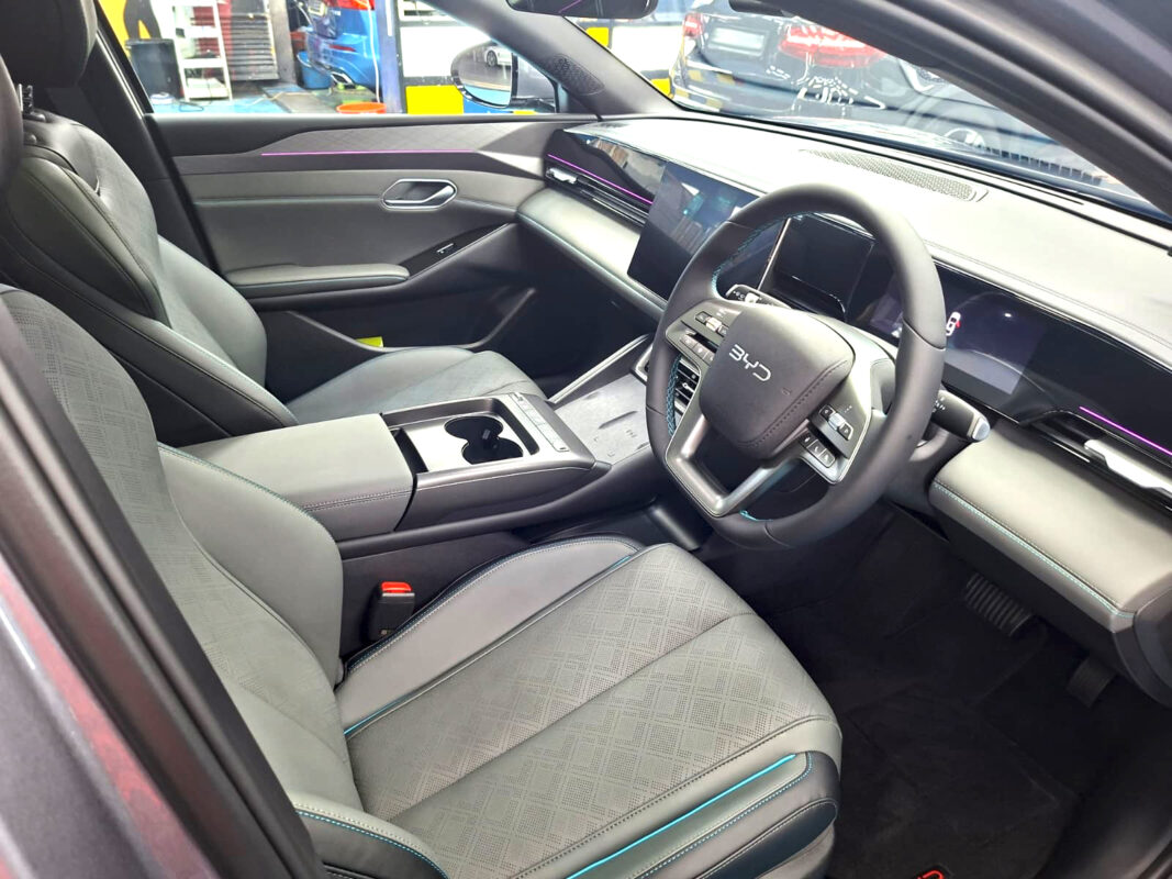 The BYD Seal 6's protected, high-gloss finish.
