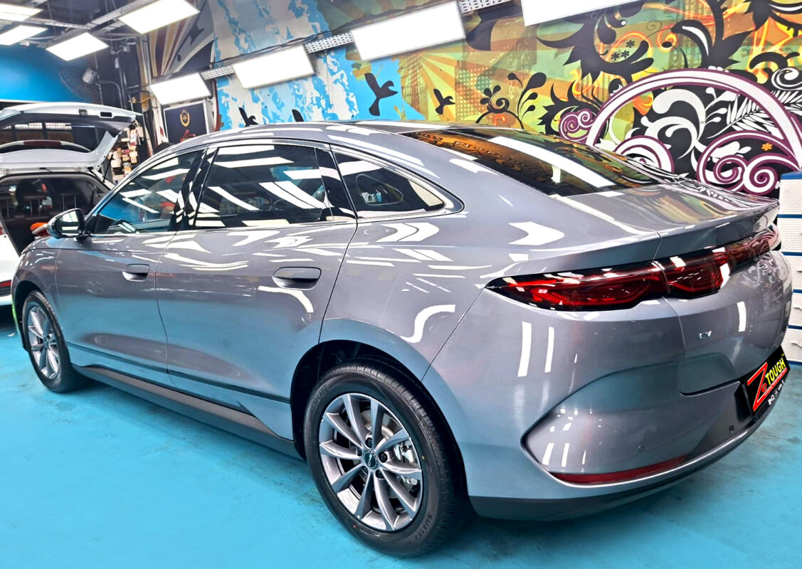 The BYD Seal 6 after its full groom and ceramic coating.