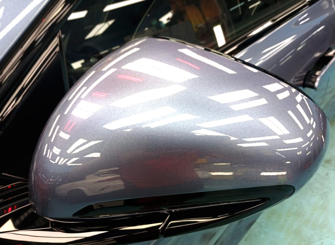 The BYD Seal parked in the workshop, freshly coated.