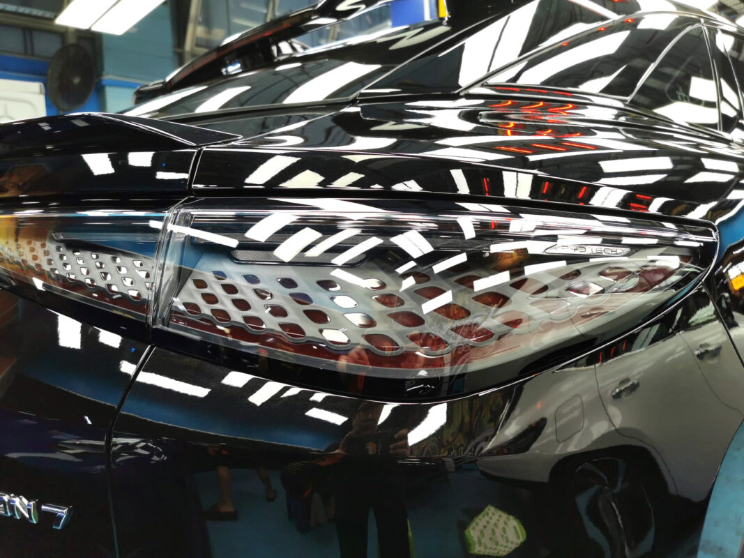 The finished BYD Sealion 7, glossy and protected.