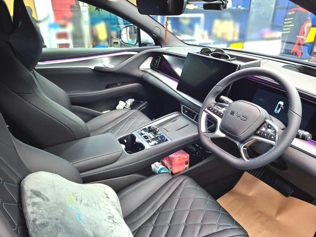 The BYD Sealion 7's protected, high-gloss finish.