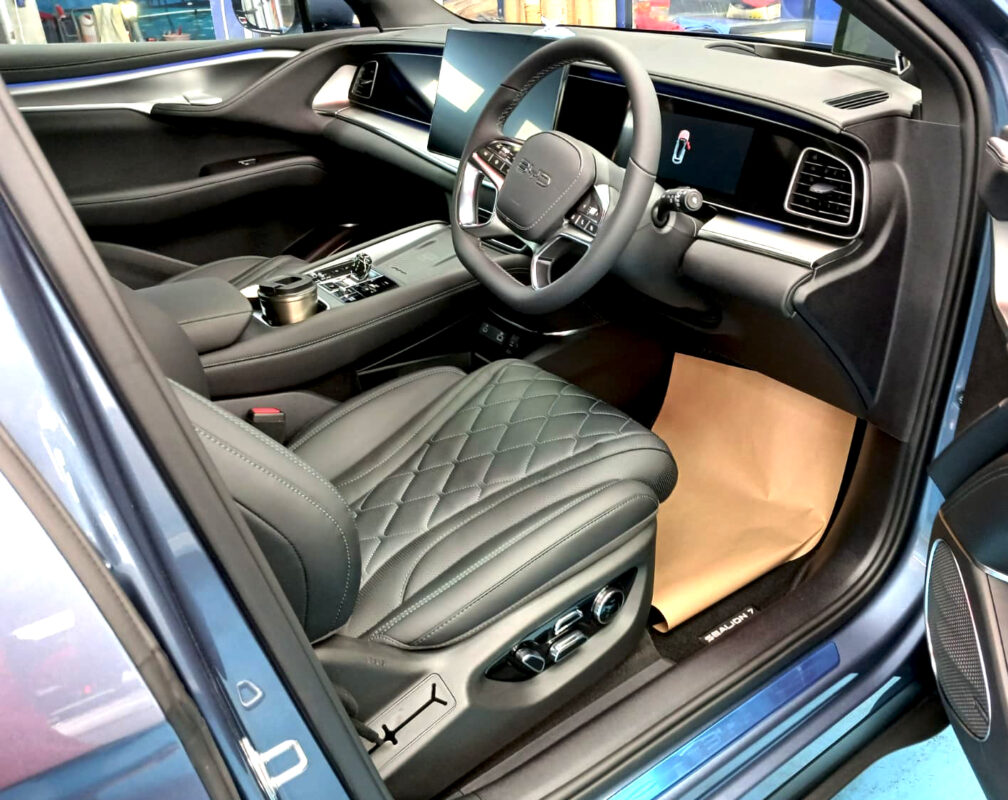 The BYD Sealion 7's protected, high-gloss finish.