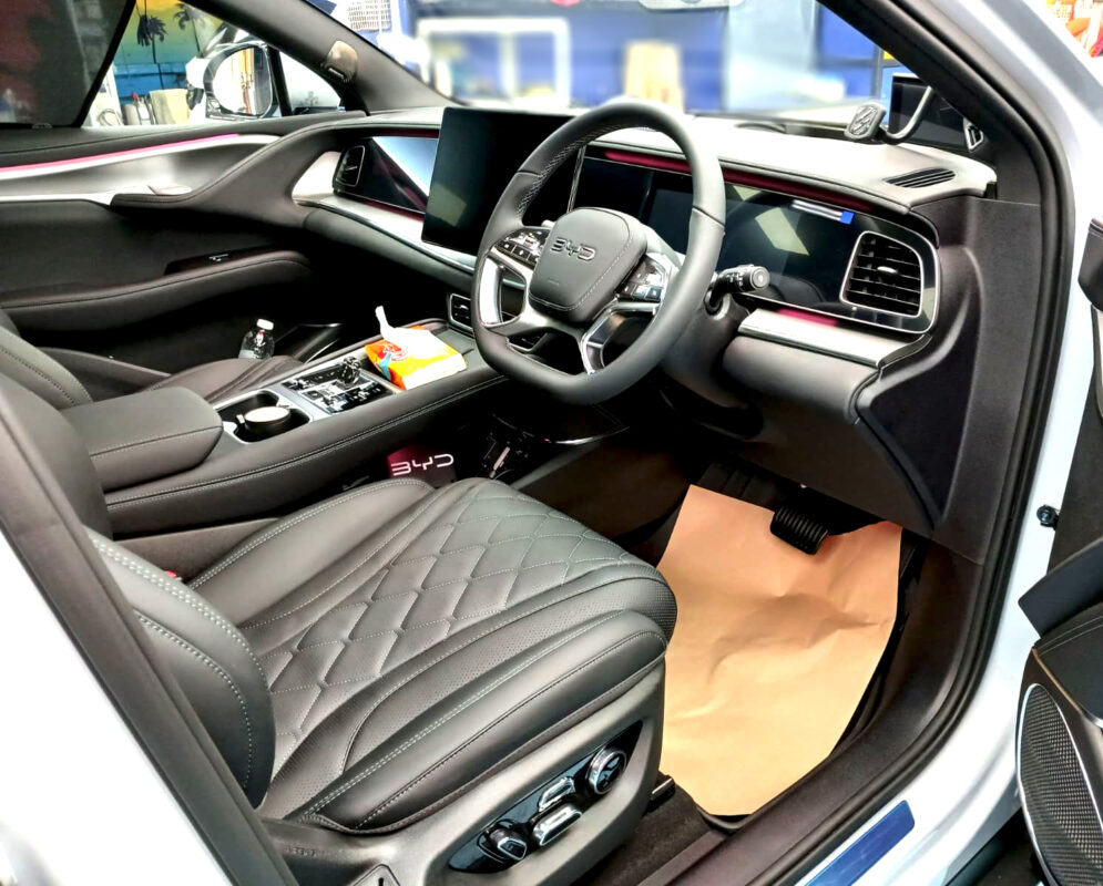 The BYD Sealion 7's protected, high-gloss finish.