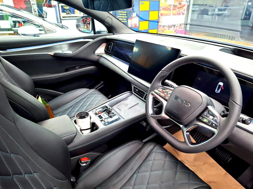 The BYD Sealion 7's protected, high-gloss finish.
