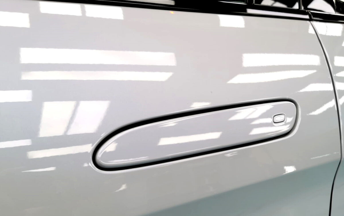 Front three-quarter view of the BYD Sealion after coating.