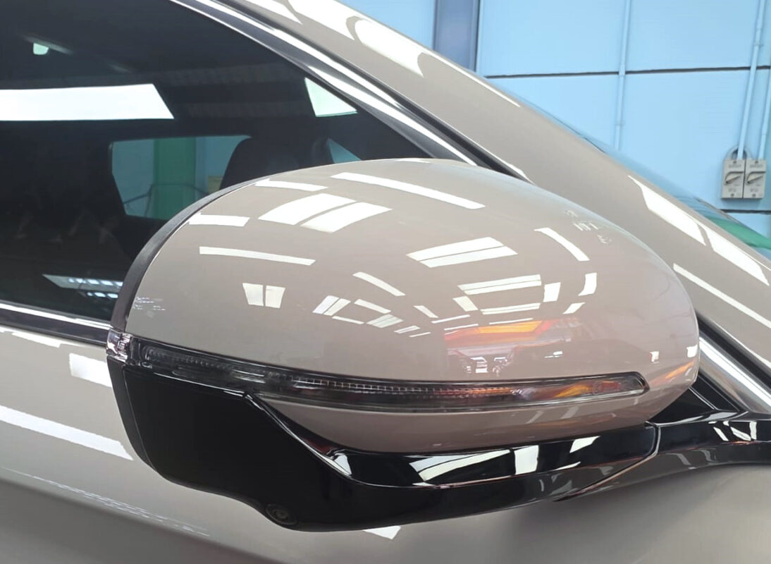 Side panel of the BYD Sealion with the titanium finish locked in.