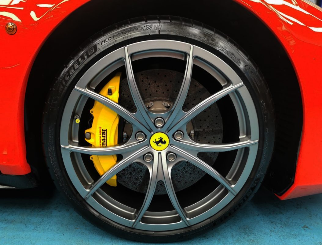 The Ferrari 458, finished and ready for collection.