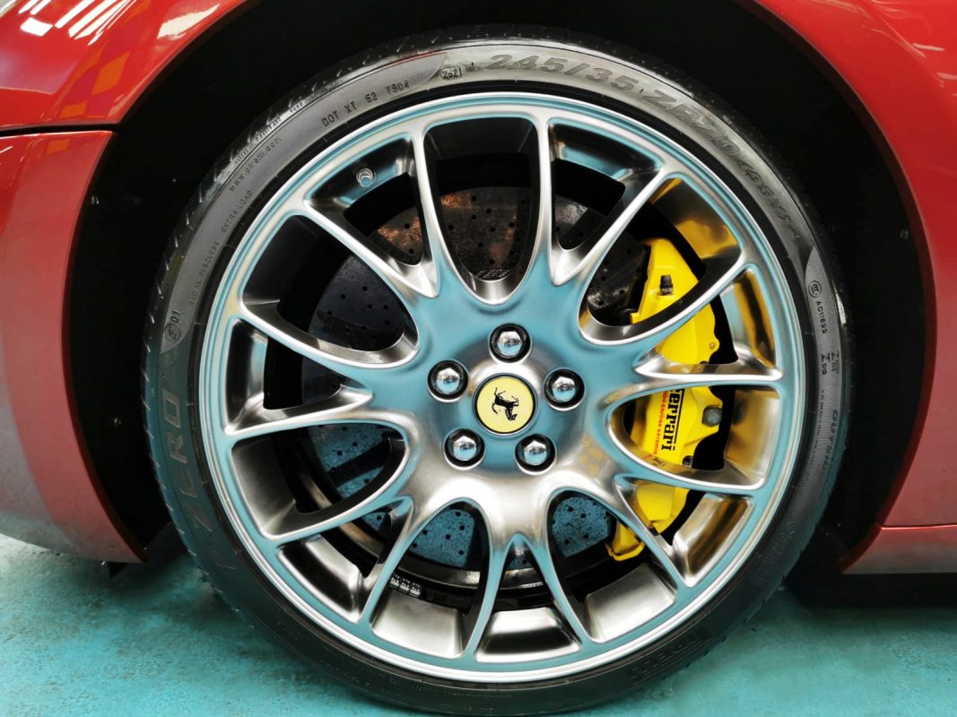 The Ferrari 599, finished and ready for collection.