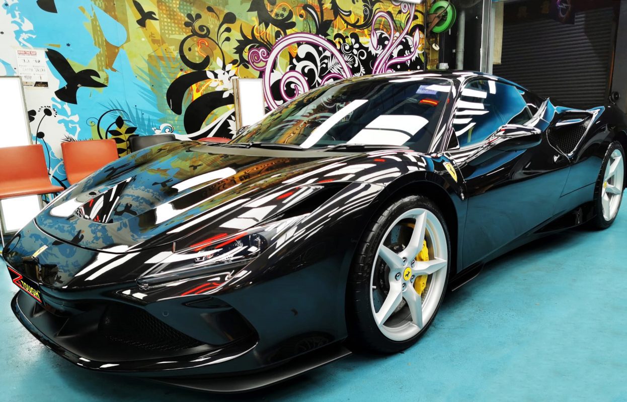Ferrari F8 Tributo, sealed with ZeTough Ceramic at Revol Carz.